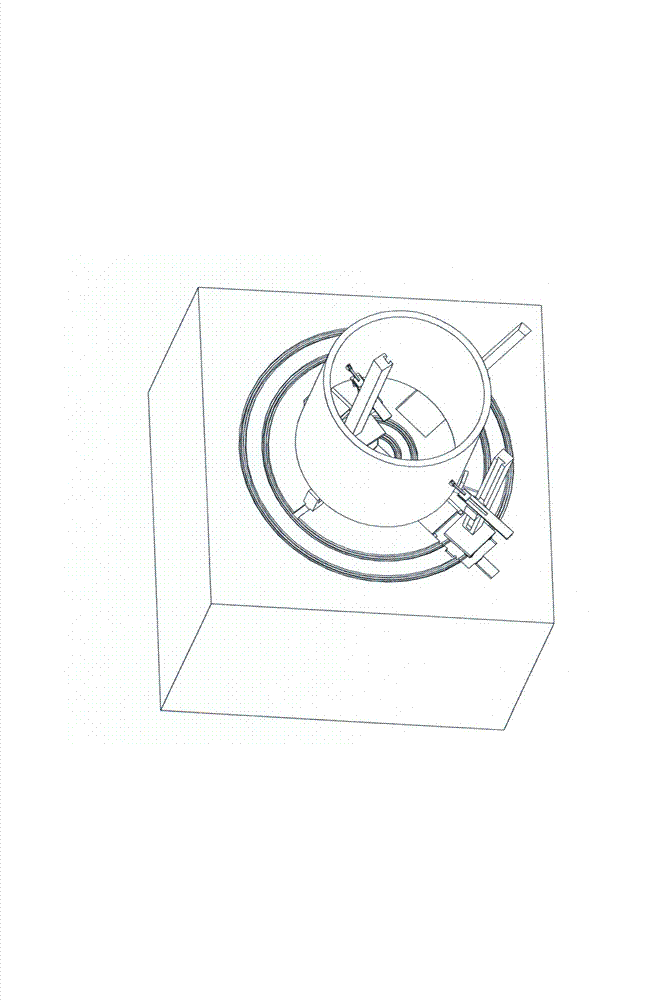 Horizontally-concealed type automatic robot ultrasonic diagnostic machine with trolleys moving on inner-outer rings