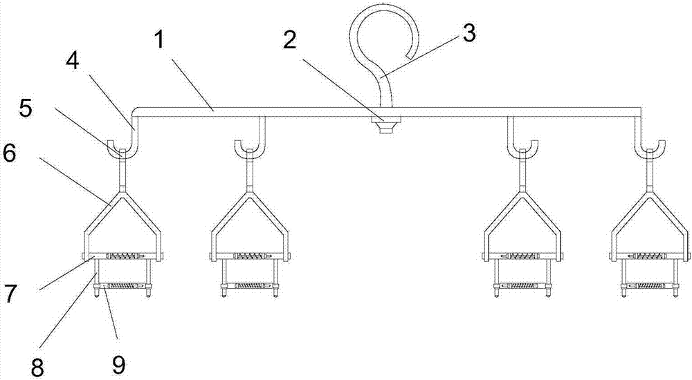 A shoe airing hanging rack