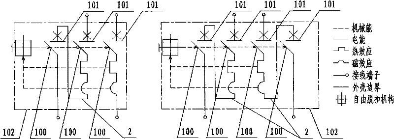 Multi-break plastic-shell type circuit breaker
