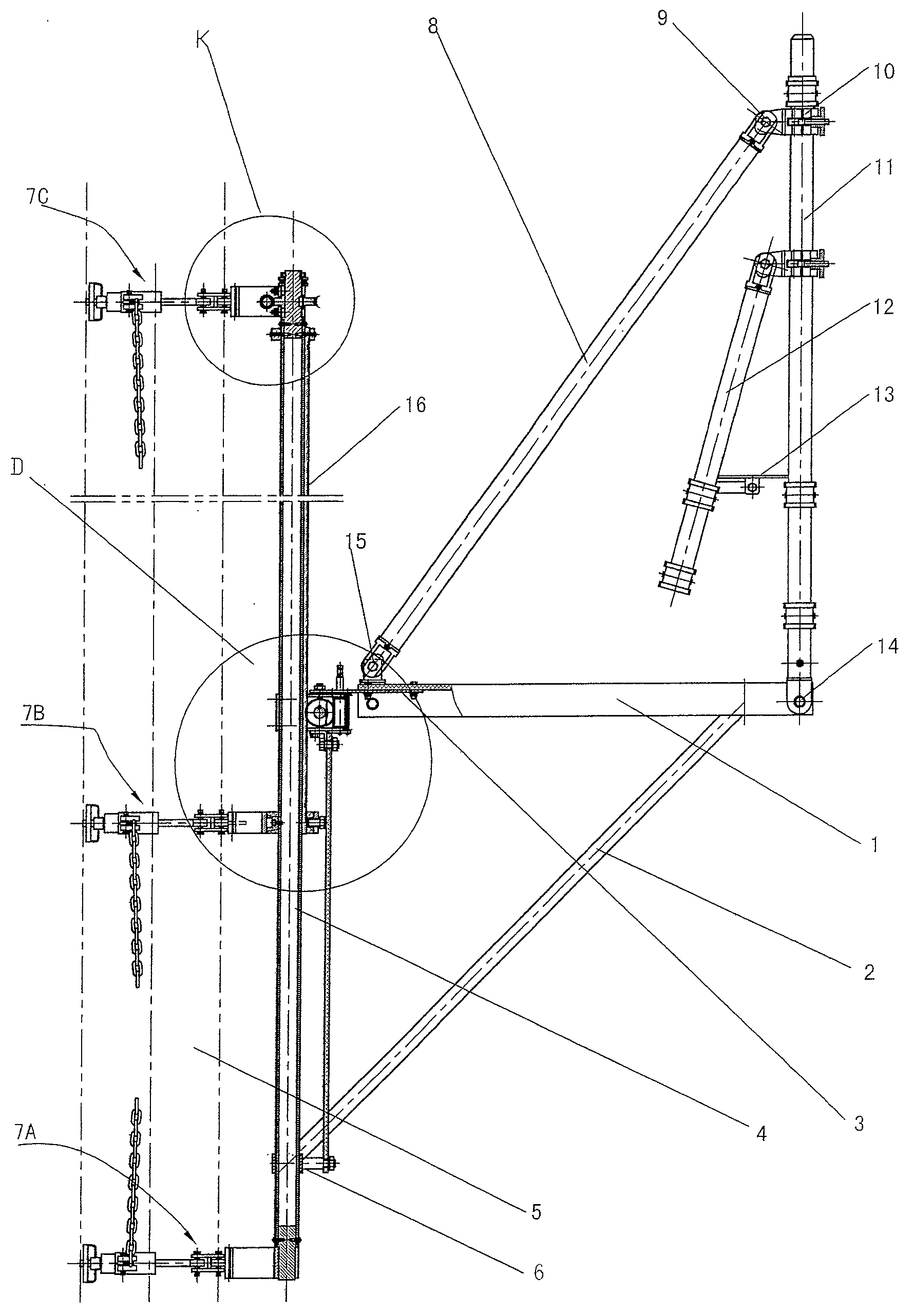 Live-working lifting and rotating insulated platform