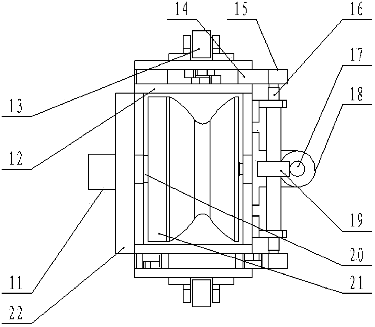 High-voltage power transmission line inspection robot mechanism
