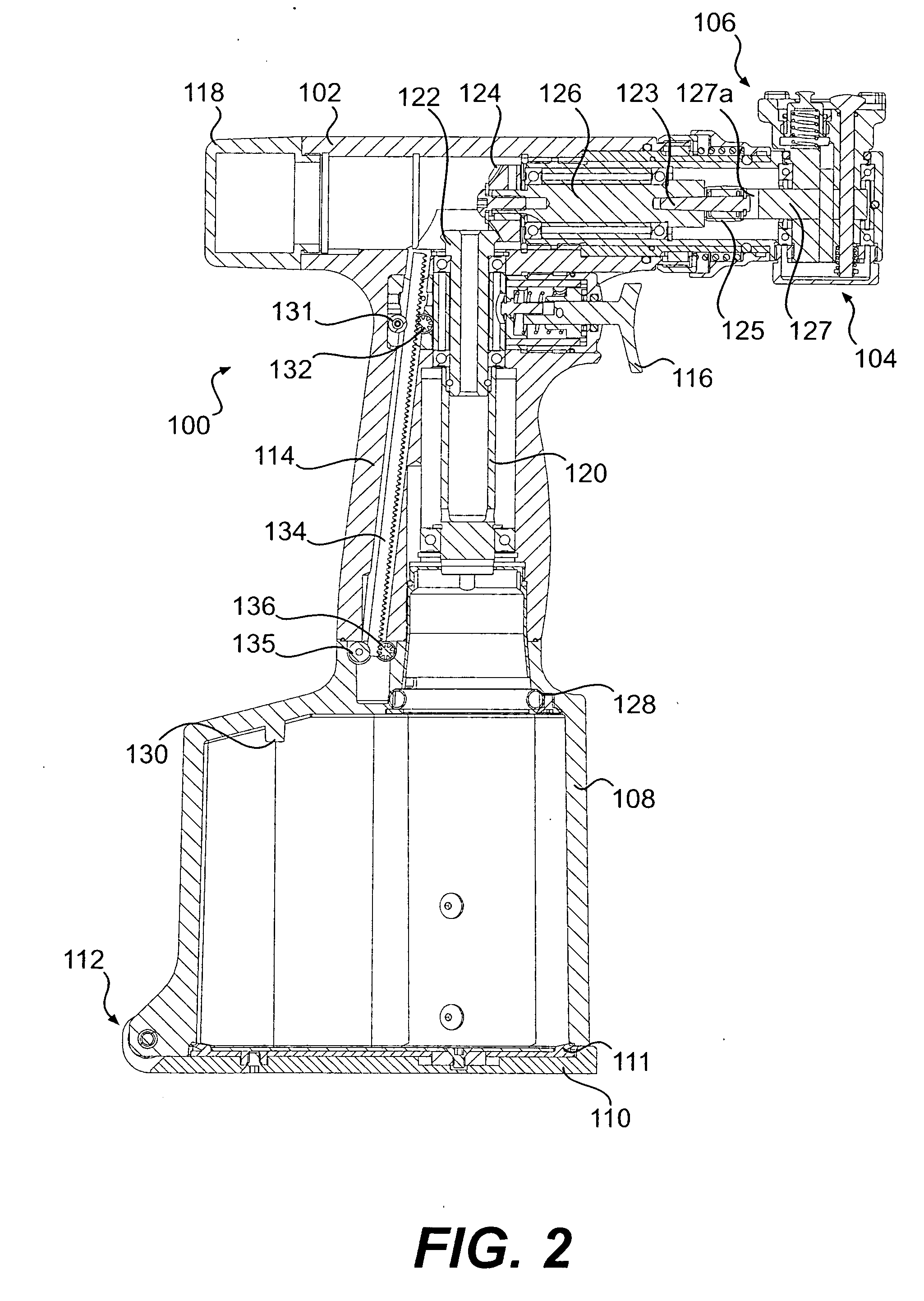 Surgical apparatus and power module for same, and a method of preparing a surgical apparatus