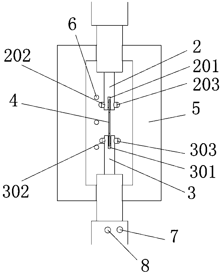 Testing device and testing method of high-temperature mechanical properties of sheet glass