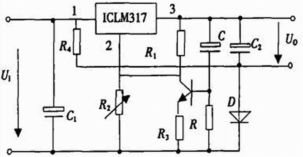 Adjustable direct-current stabilized voltage power supply circuit