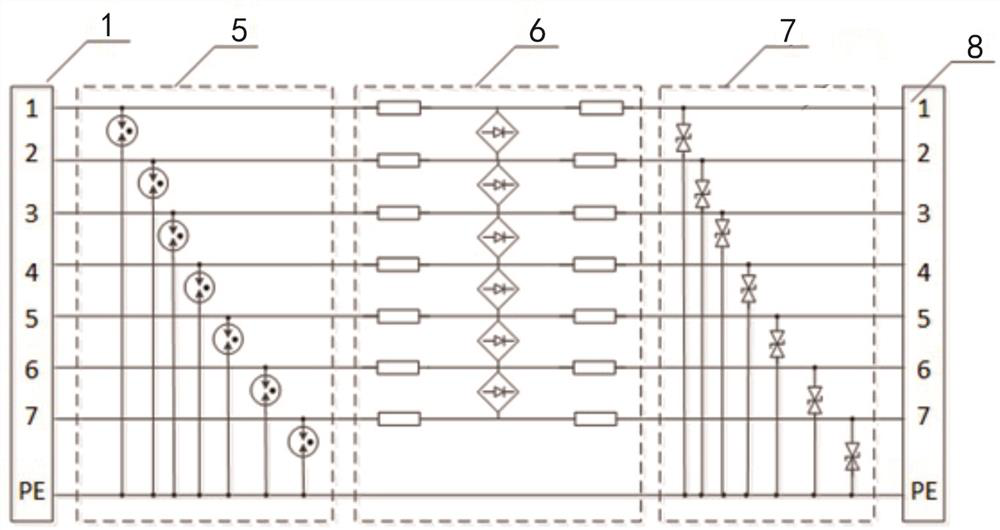 Strong electromagnetic pulse protection device for track circuit receiver