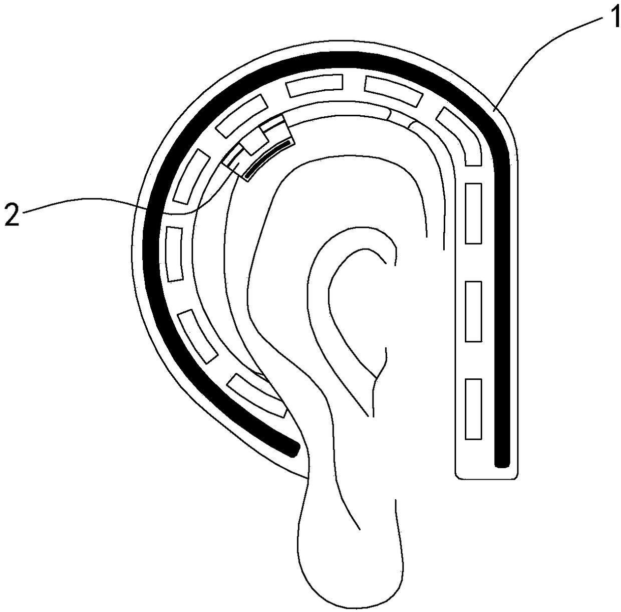 Auricle shape correction apparatus and method for manufacturing same