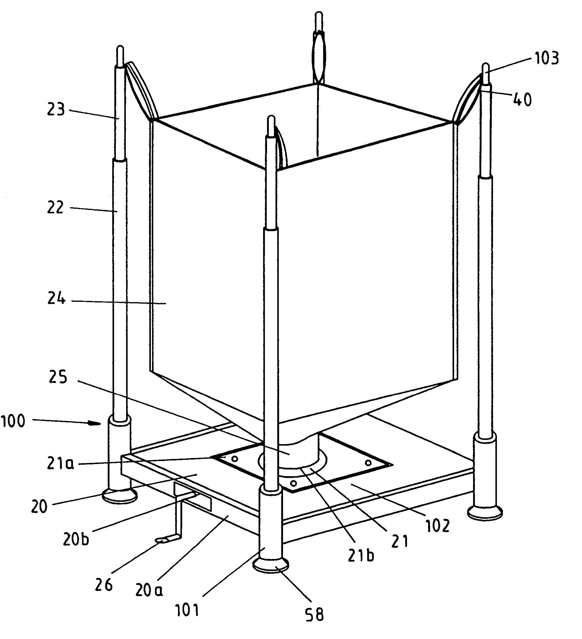 Device for large-volume containers
