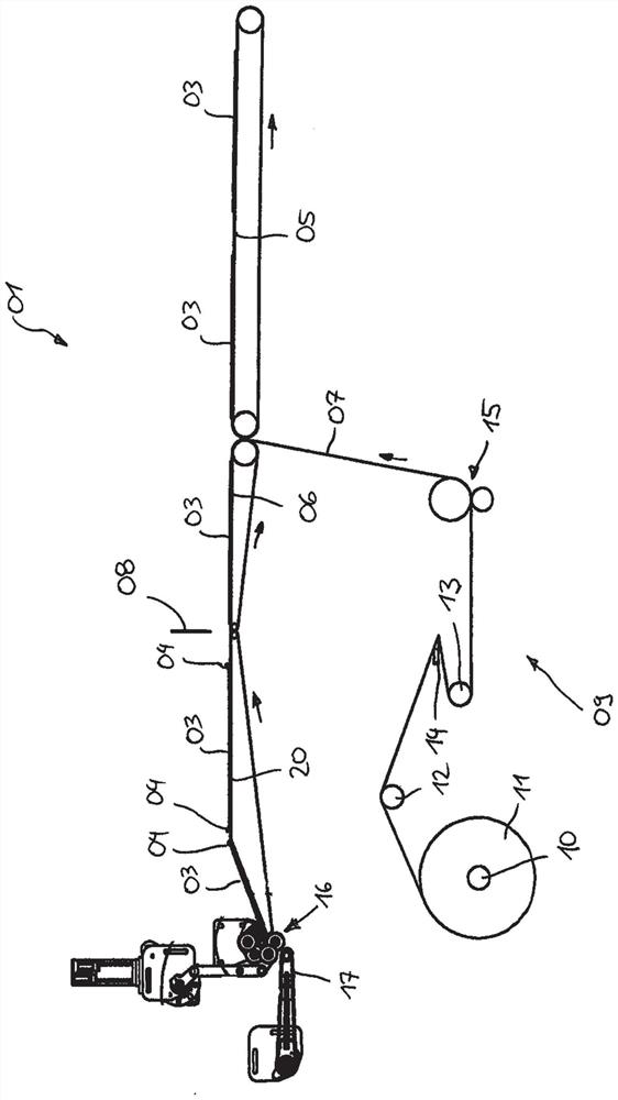 Method and apparatus for producing rolls made of dough sheets and spacer sheets