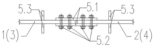 Bolting and welding mixed connection structure for plate type steel plate walls and construction method of bolting and welding mixed connection structure