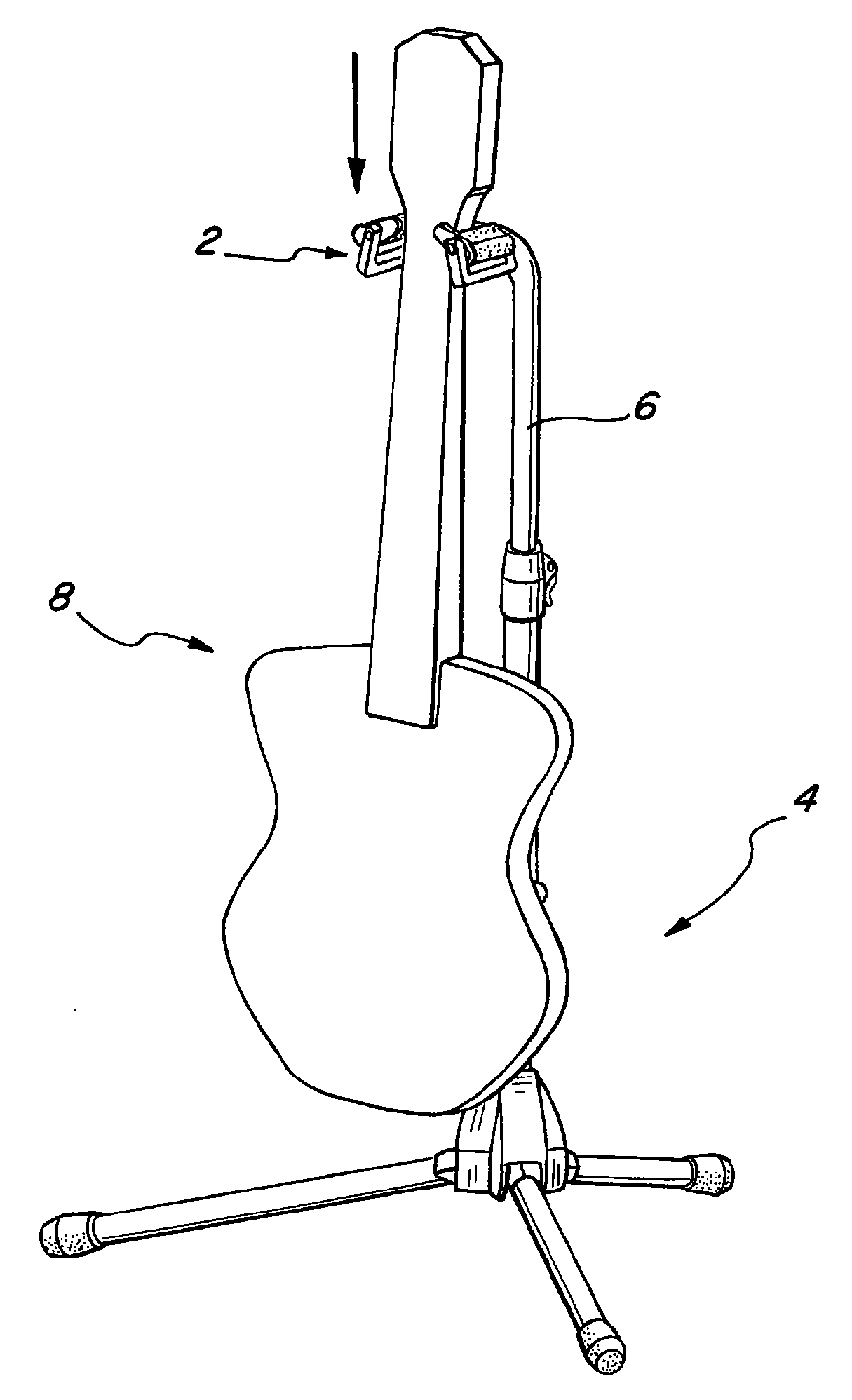 Locking device for retaining a musical instrument