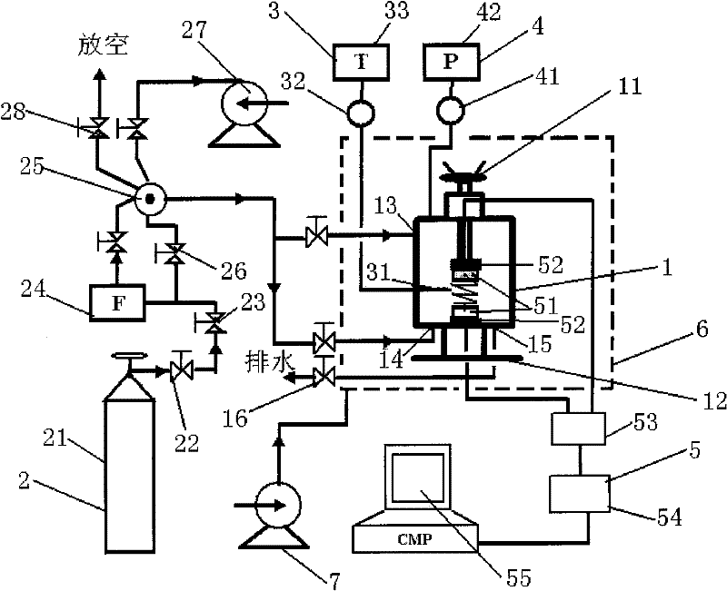 Device and method for simulating generation of gas hydrate and measuring physical property parameters thereof