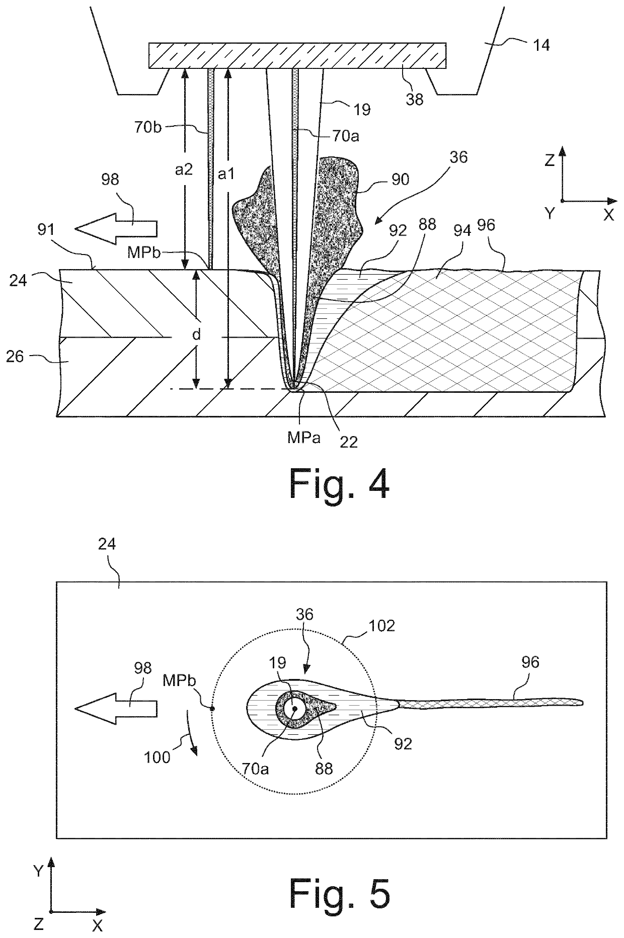 Method and device for measuring the depth of the vapor capillary during a machining process with a high-energy beam