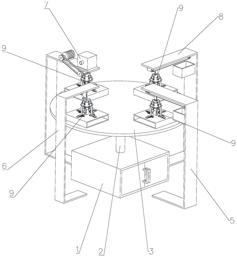 Automatic supporting plate device for fur