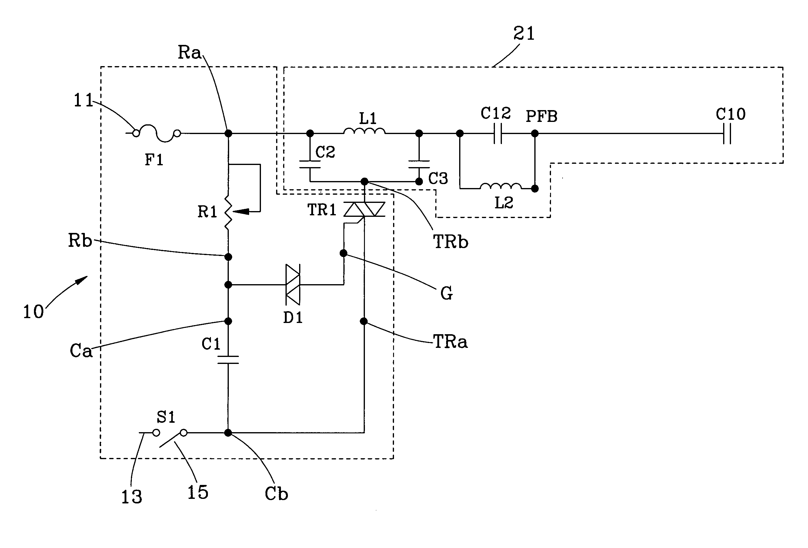 Dimming circuit for a gas-discharge lamp