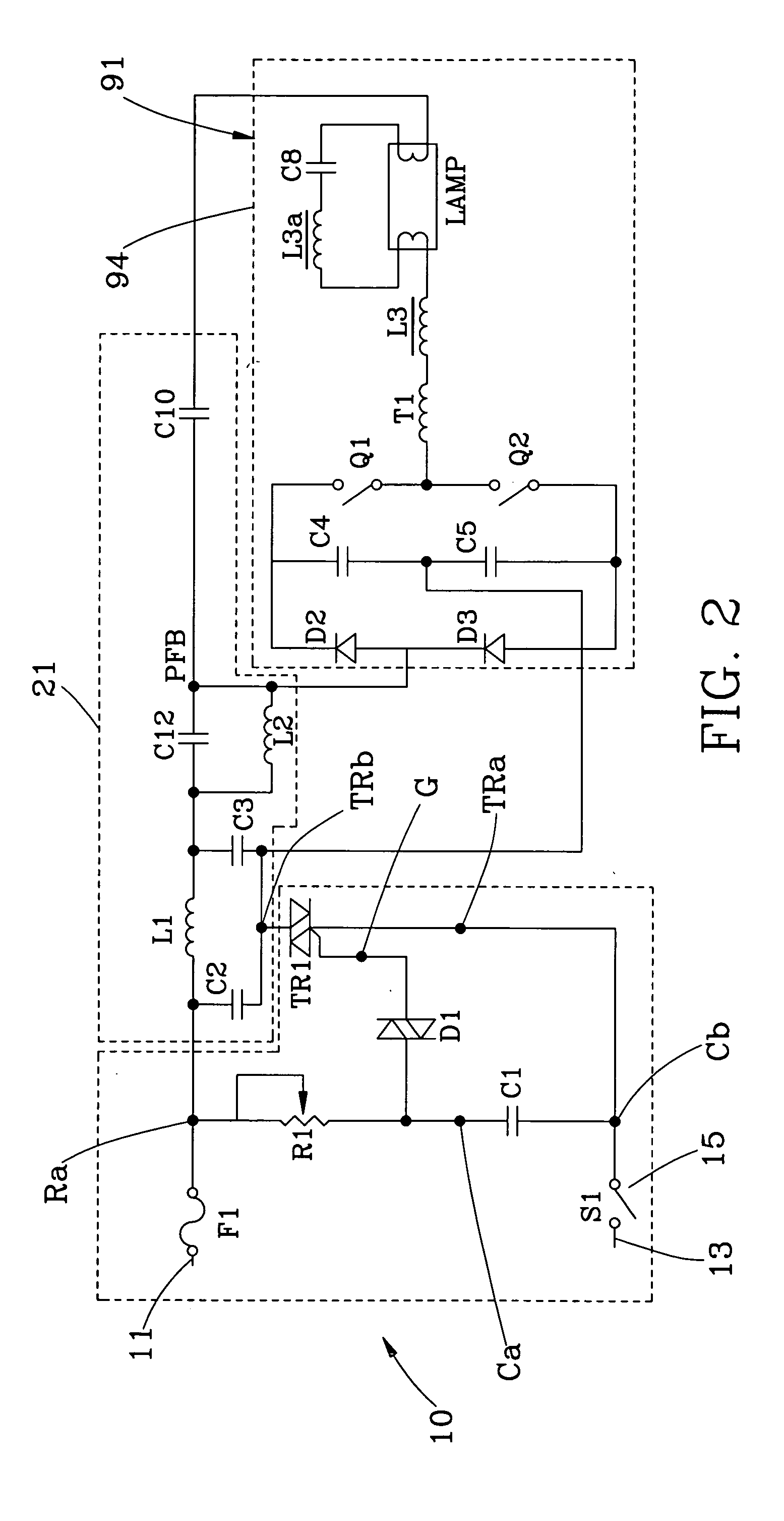 Dimming circuit for a gas-discharge lamp