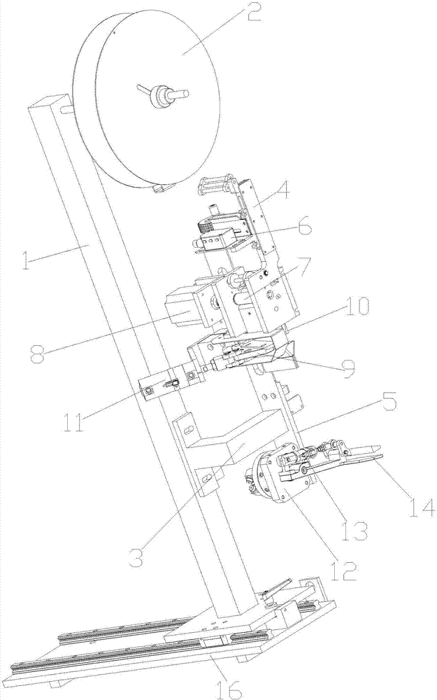 Automatic label cutting and delivering device for full automatic pillow case machine