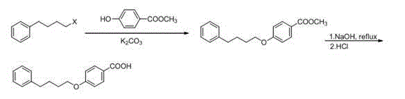 Novel process for synthesizing Pranlukast intermediate p-phenylbutoxybenzoic acid