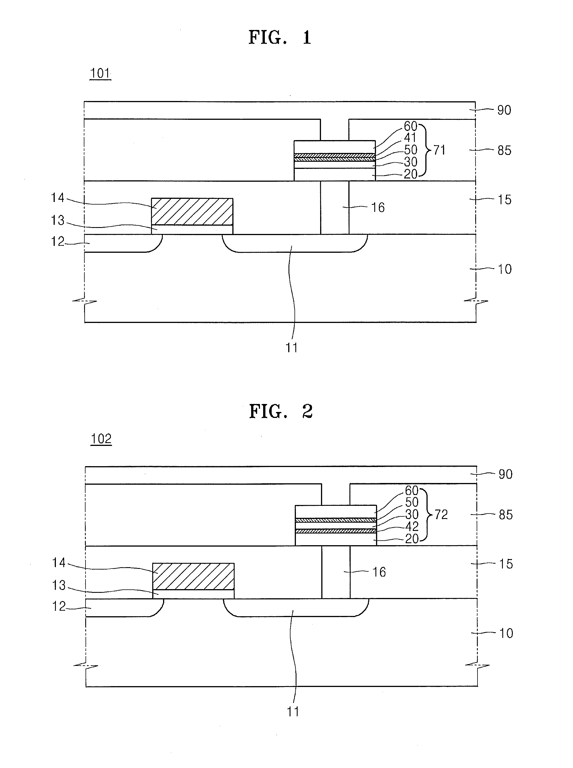 Nonvolatile Memory Devices Having Cells with Oxygen Diffusion Barrier Layers Therein and Methods of Manufacturing the Same