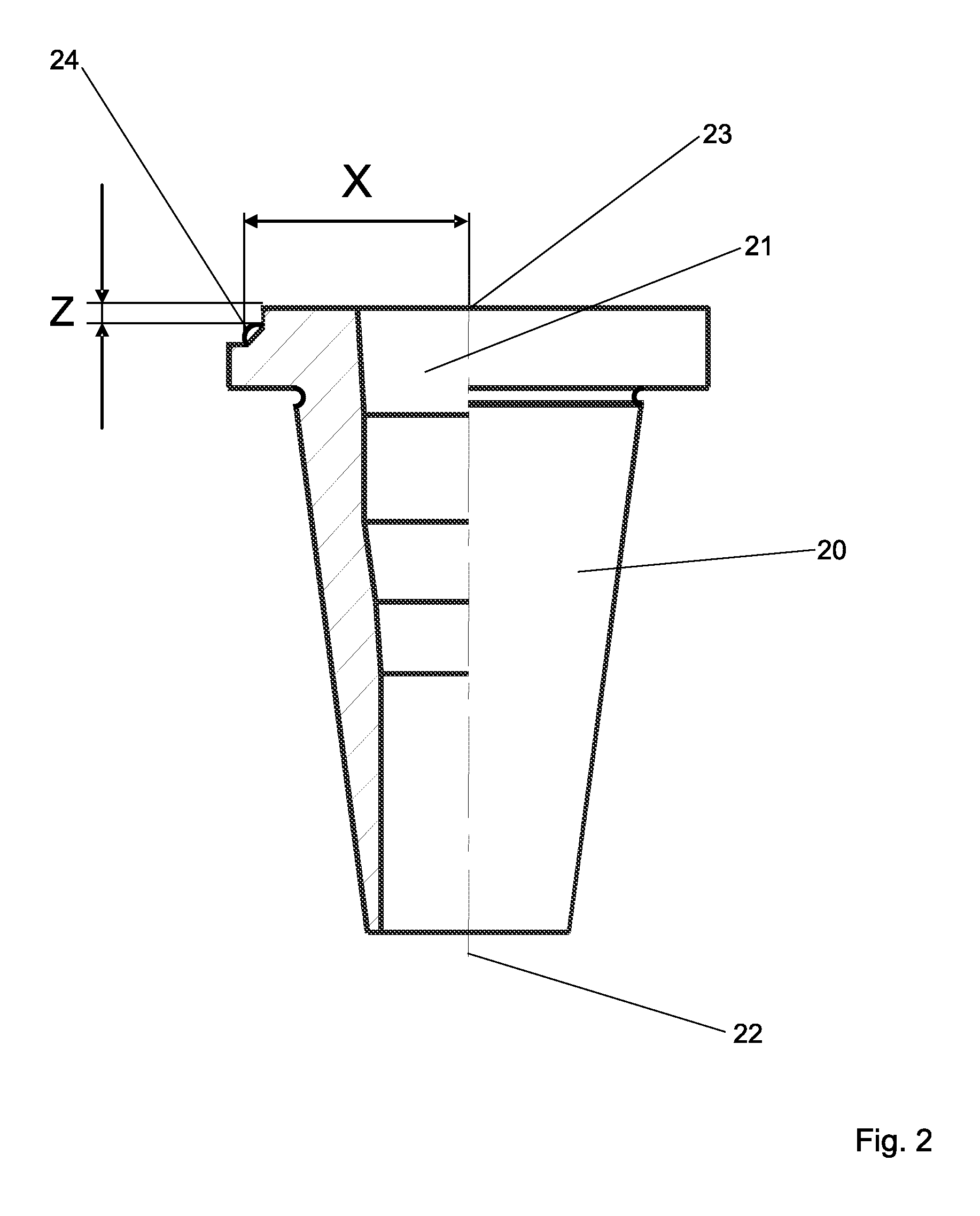 Tool holder for adapting a tool for its measurement and measuring arrangement and method for its calibration