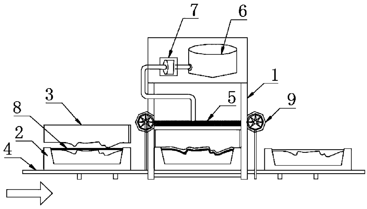 Colloid hydraulic compression molding device and method of performing compression molding on plate by utilizing colloid hydraulic compression molding device