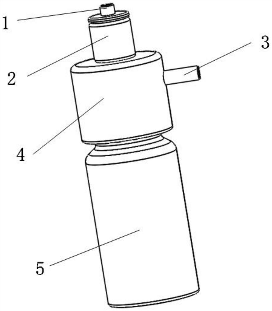 Bottle cap integrated electromagnetic valve