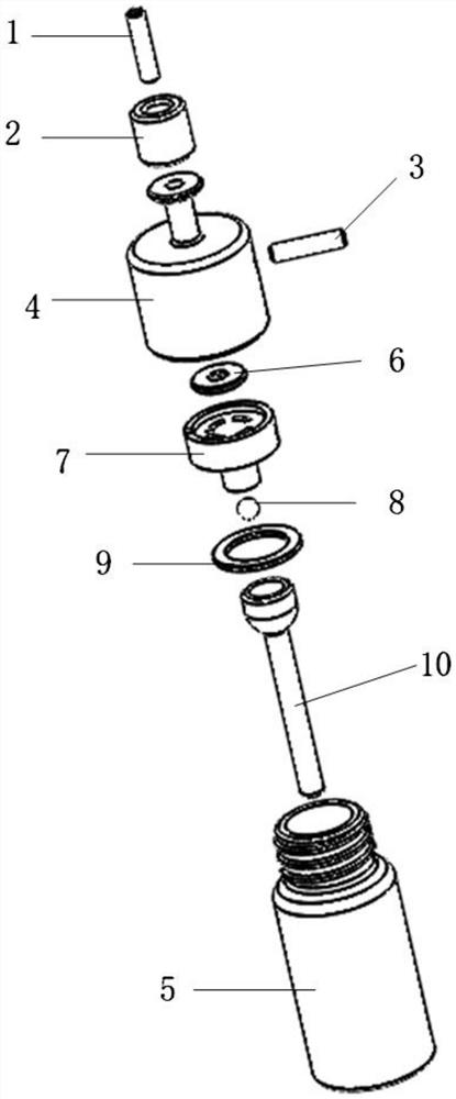 Bottle cap integrated electromagnetic valve