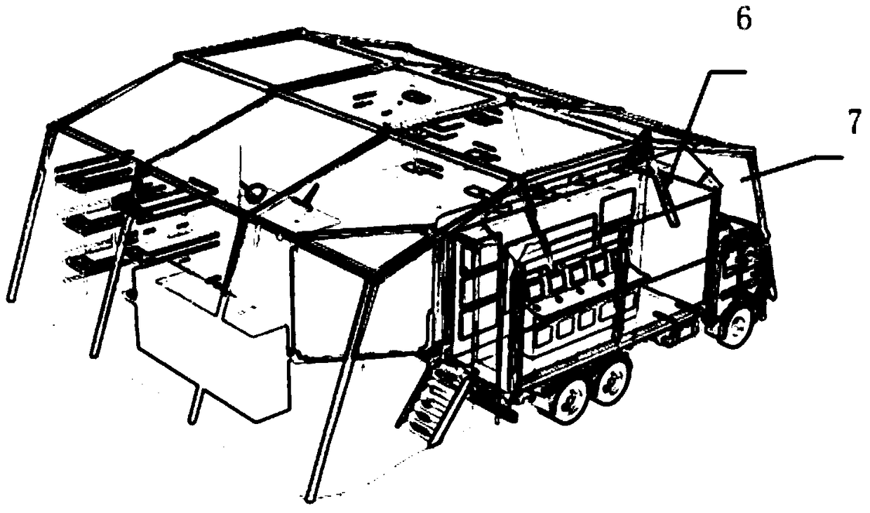 Movable command post capable of being rapidly folded and unfolded