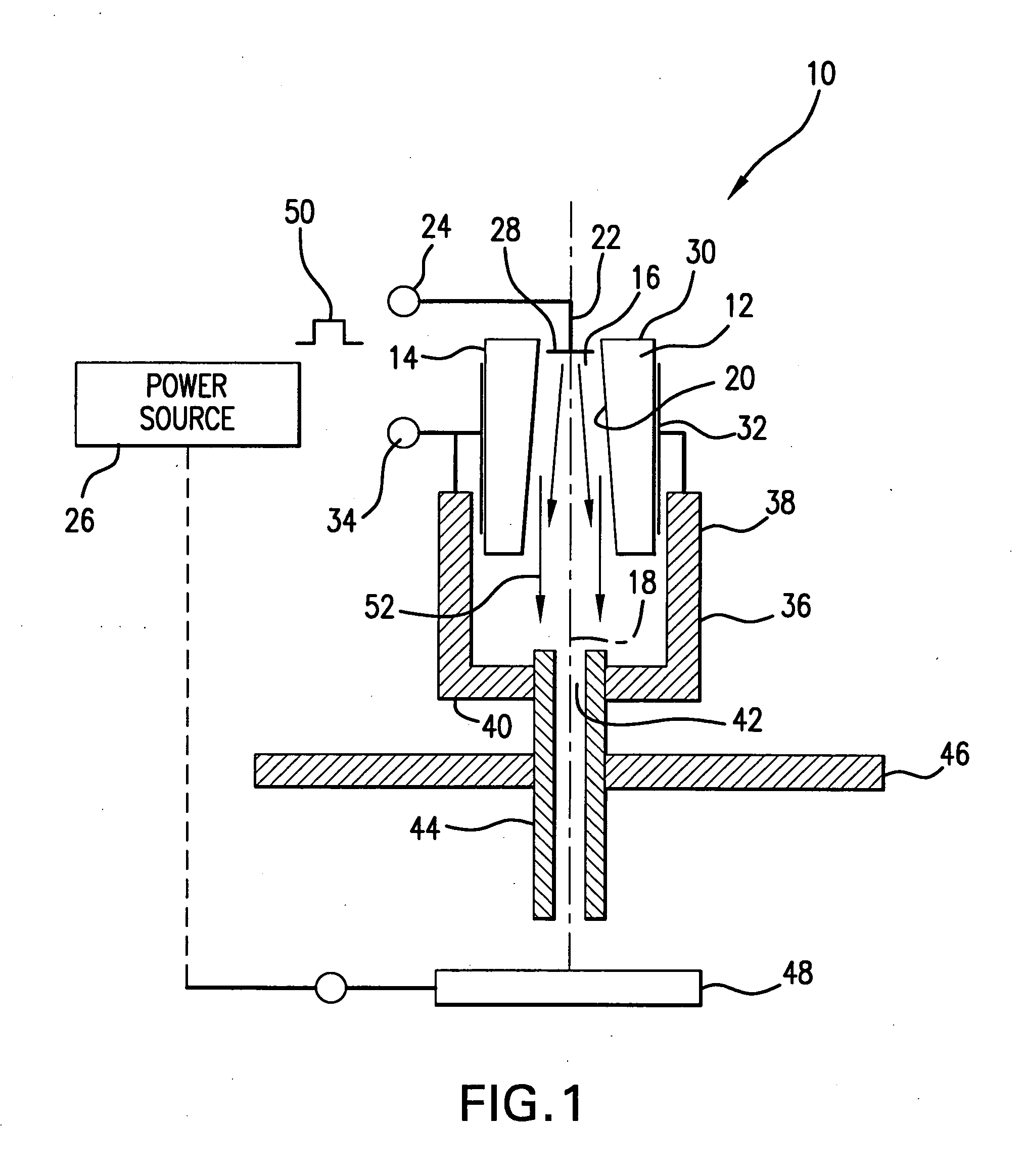Cylindrical electron beam generating/triggering device and method for generation of electrons