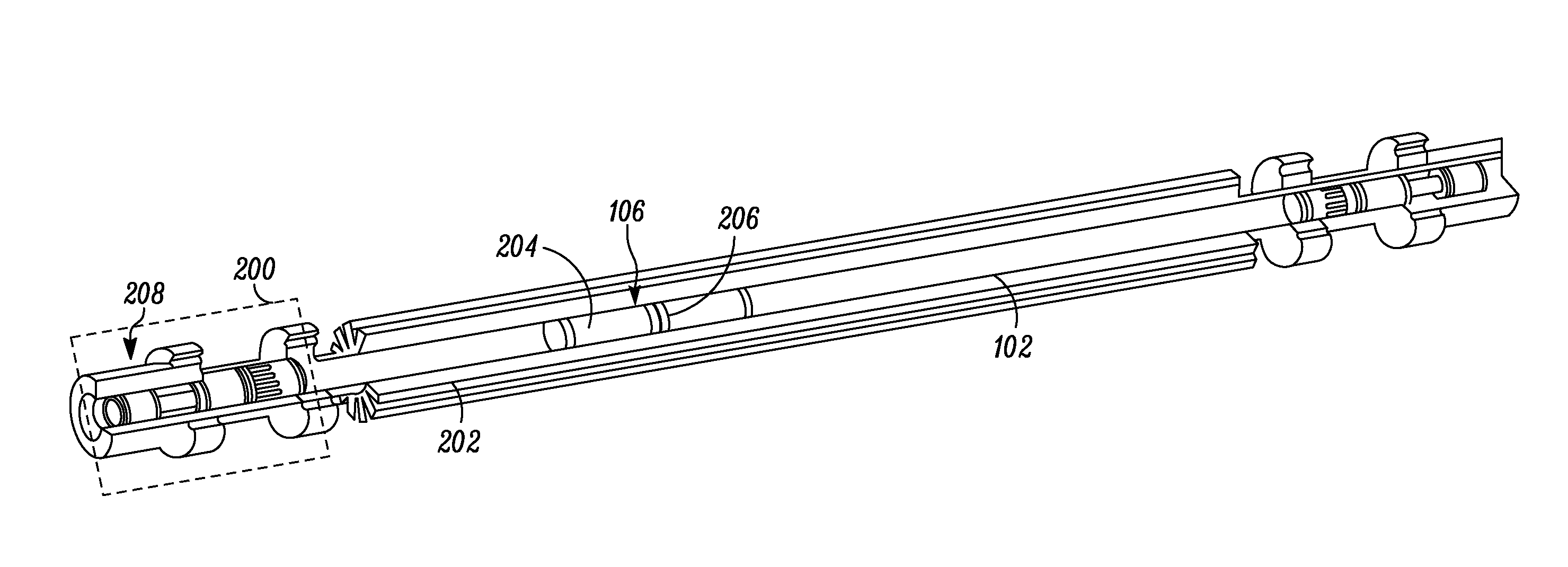 Linear hollow spool valve