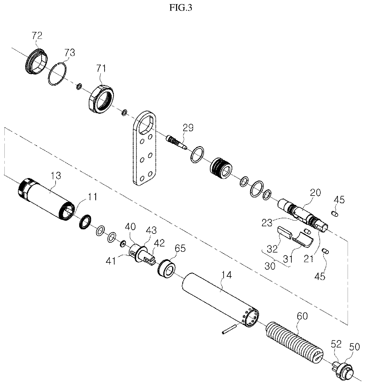 Hinge device for rotating door