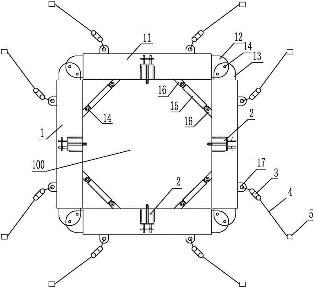 Floating guide positioning device suitable for mounting water pipe pile and application method thereof