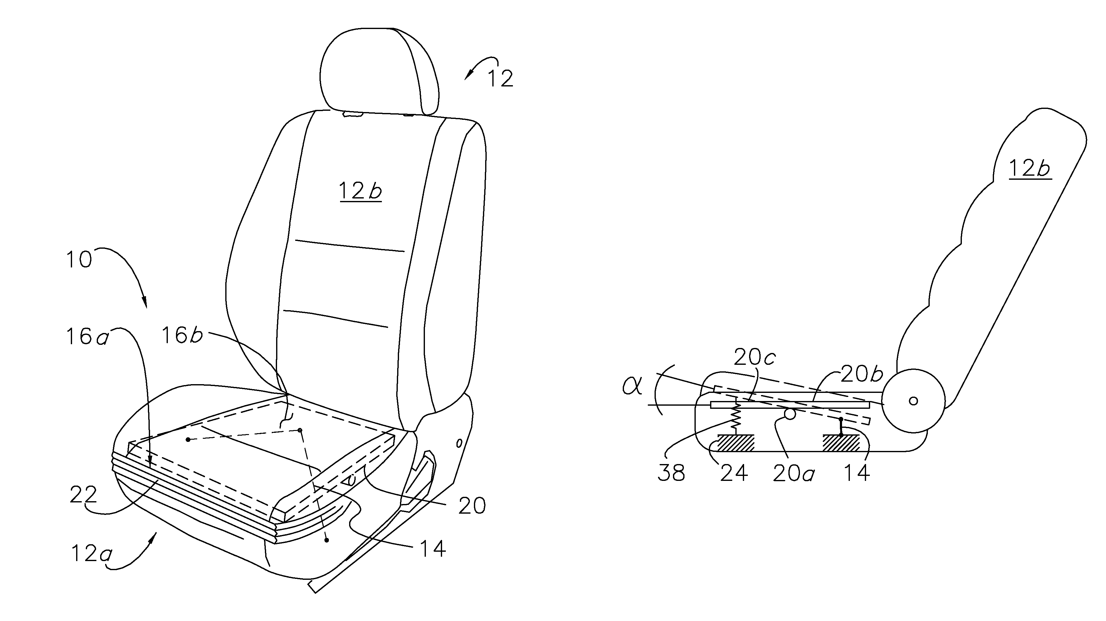 Adjustable seat ramp utilizing active material actuation
