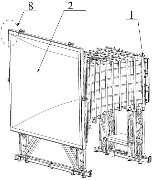 A method for manufacturing a shrinking section of a large wind tunnel