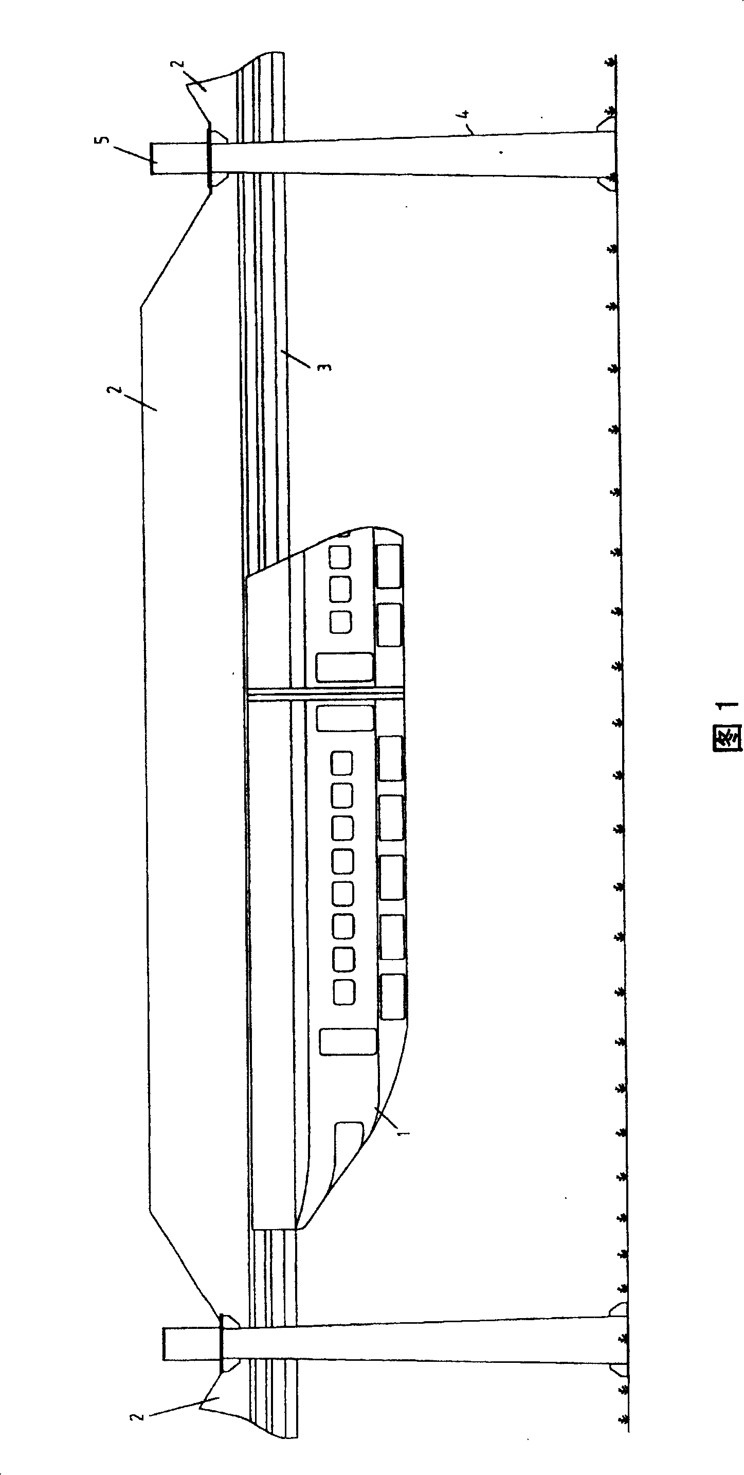 Encirclement type road-vehicle hanger rail