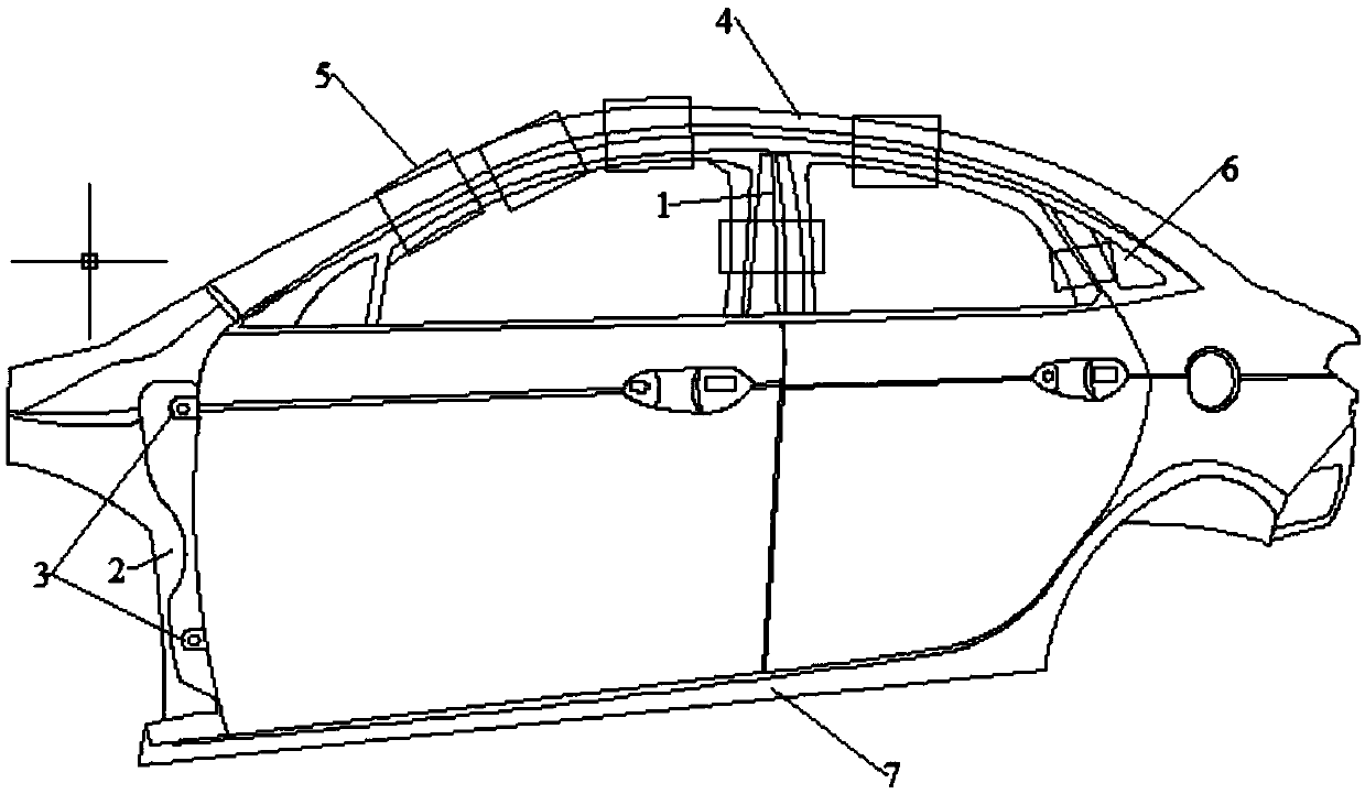 Method for integrated packing of automobile side wall and automobile door