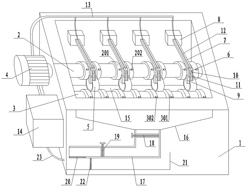Decontaminating device for surface grinding of speed reducer bearing inner rings