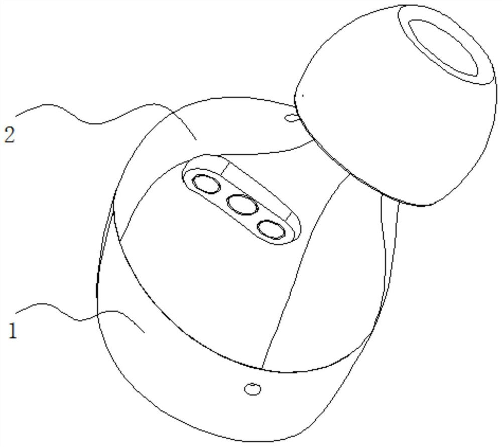 TWS earphone with low-SAR-value antenna structure