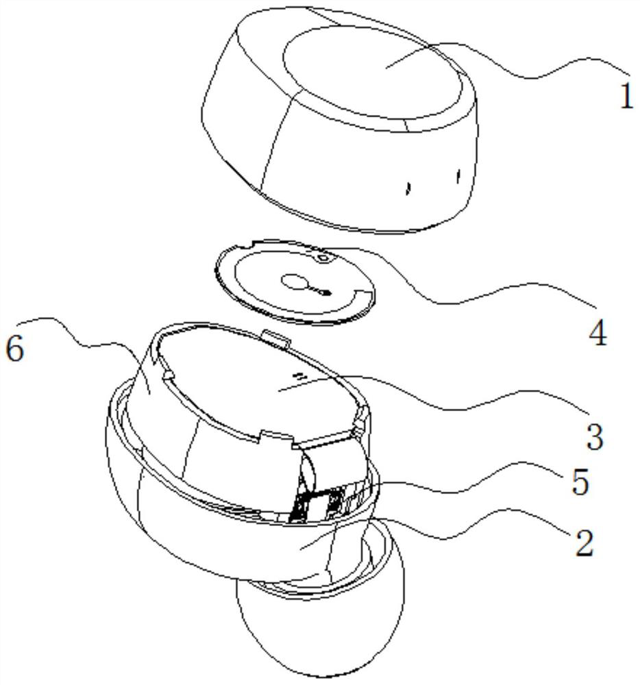 TWS earphone with low-SAR-value antenna structure