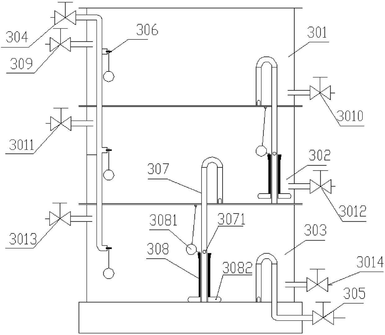 Counter flow type multistage spray device