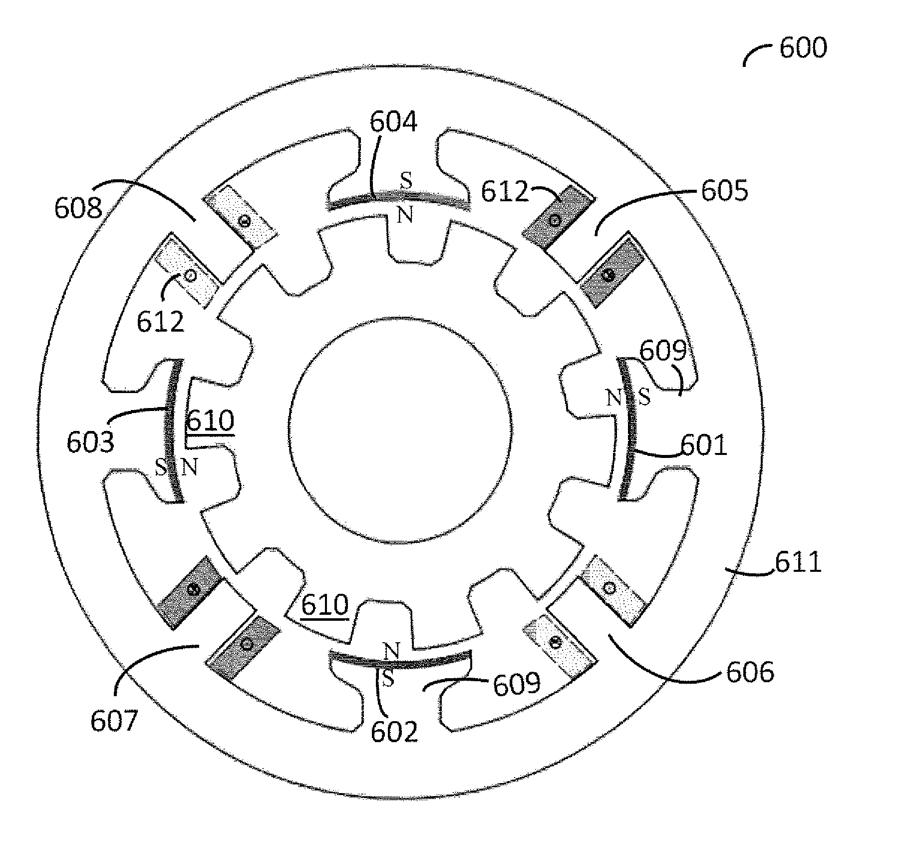 High power density switched reluctance machines with hybrid excitation
