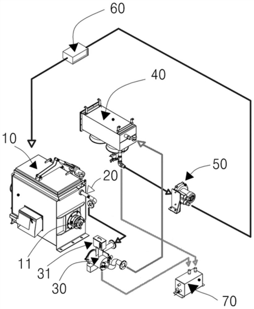 Food waste dry matter decrement dryer re-utilizing vapor produced during drying