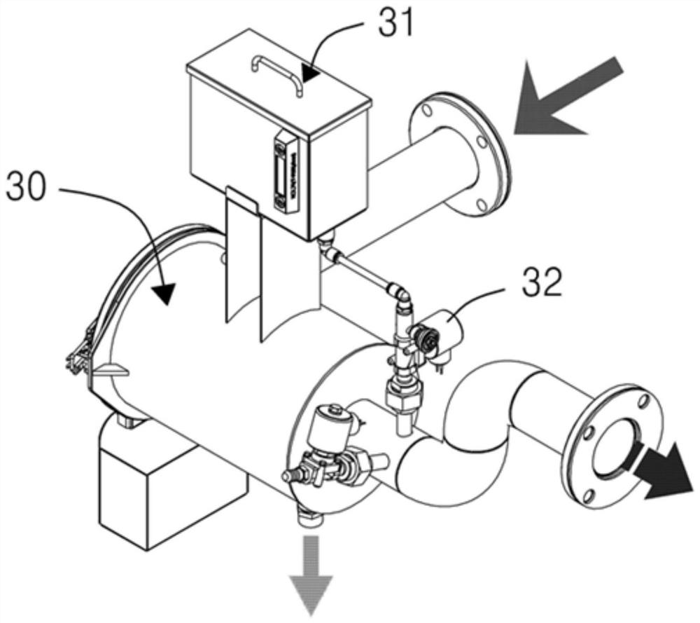 Food waste dry matter decrement dryer re-utilizing vapor produced during drying