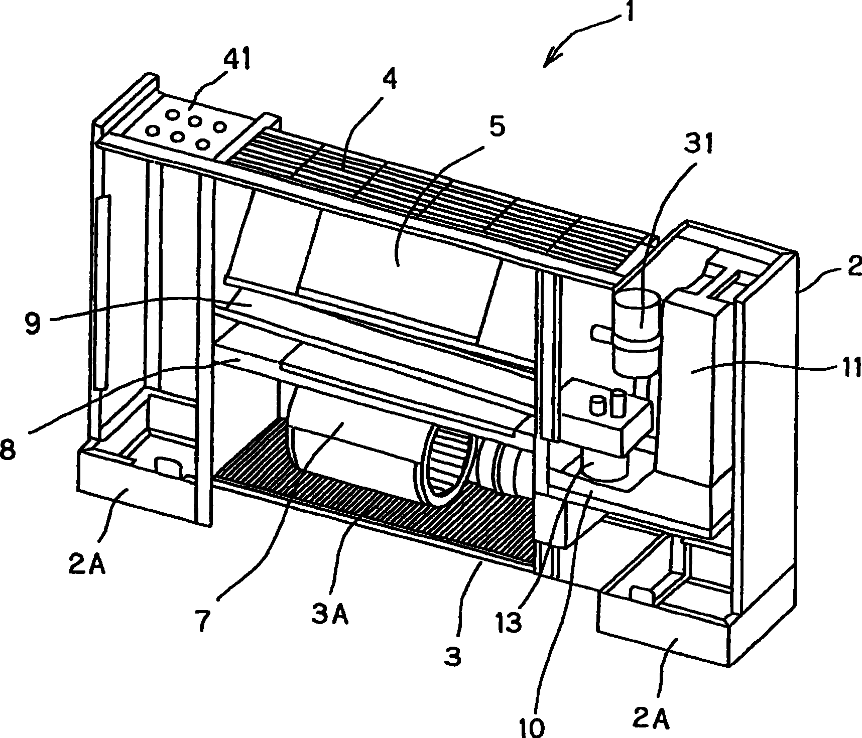 On-floor mount type air filtering apparatus