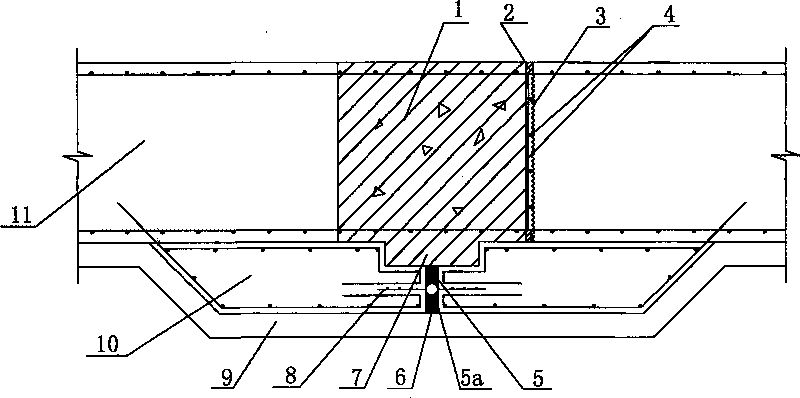 Basement bottom plate rear pouring tape construction method