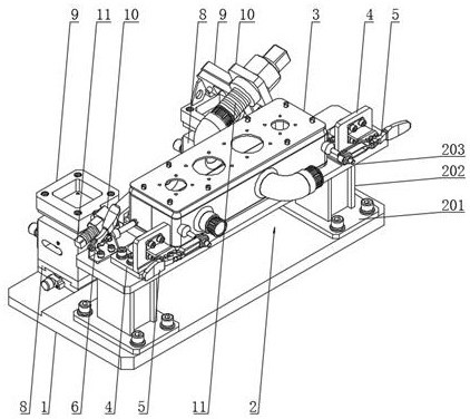 A fast assembly device for aerospace junction box welding