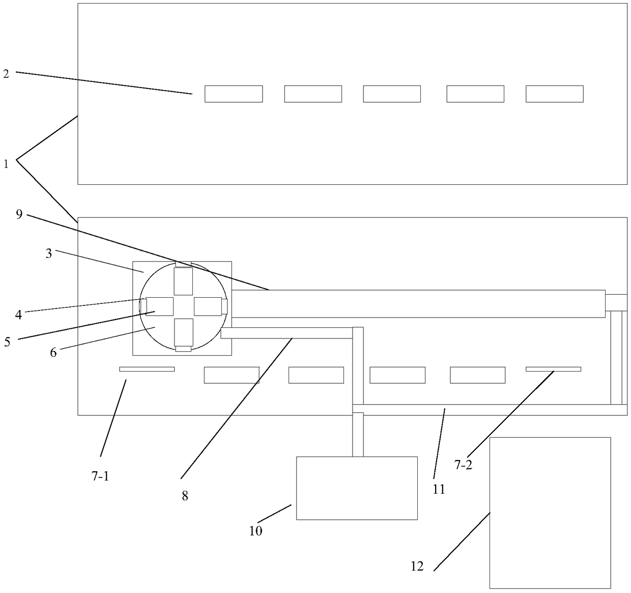 Laser beam long-distance transmission characteristic parameter test system and working process thereof