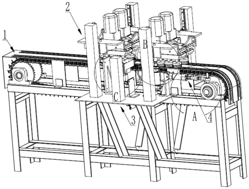 A double-sided deburring device