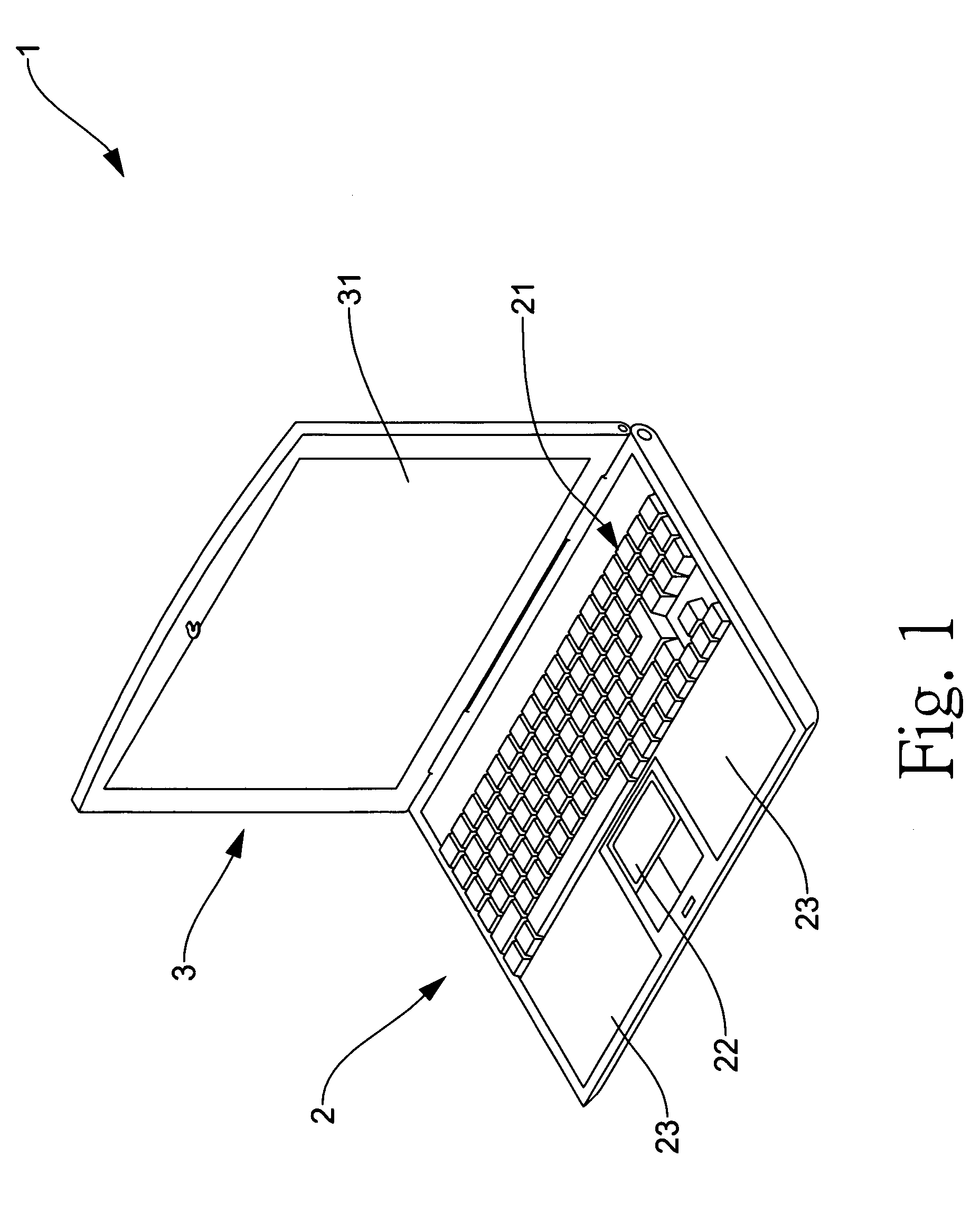 Notebook computer with an independent number and operation in putting device