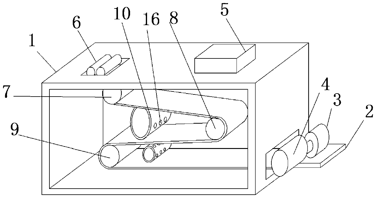 Dustproof drying device for textile processing