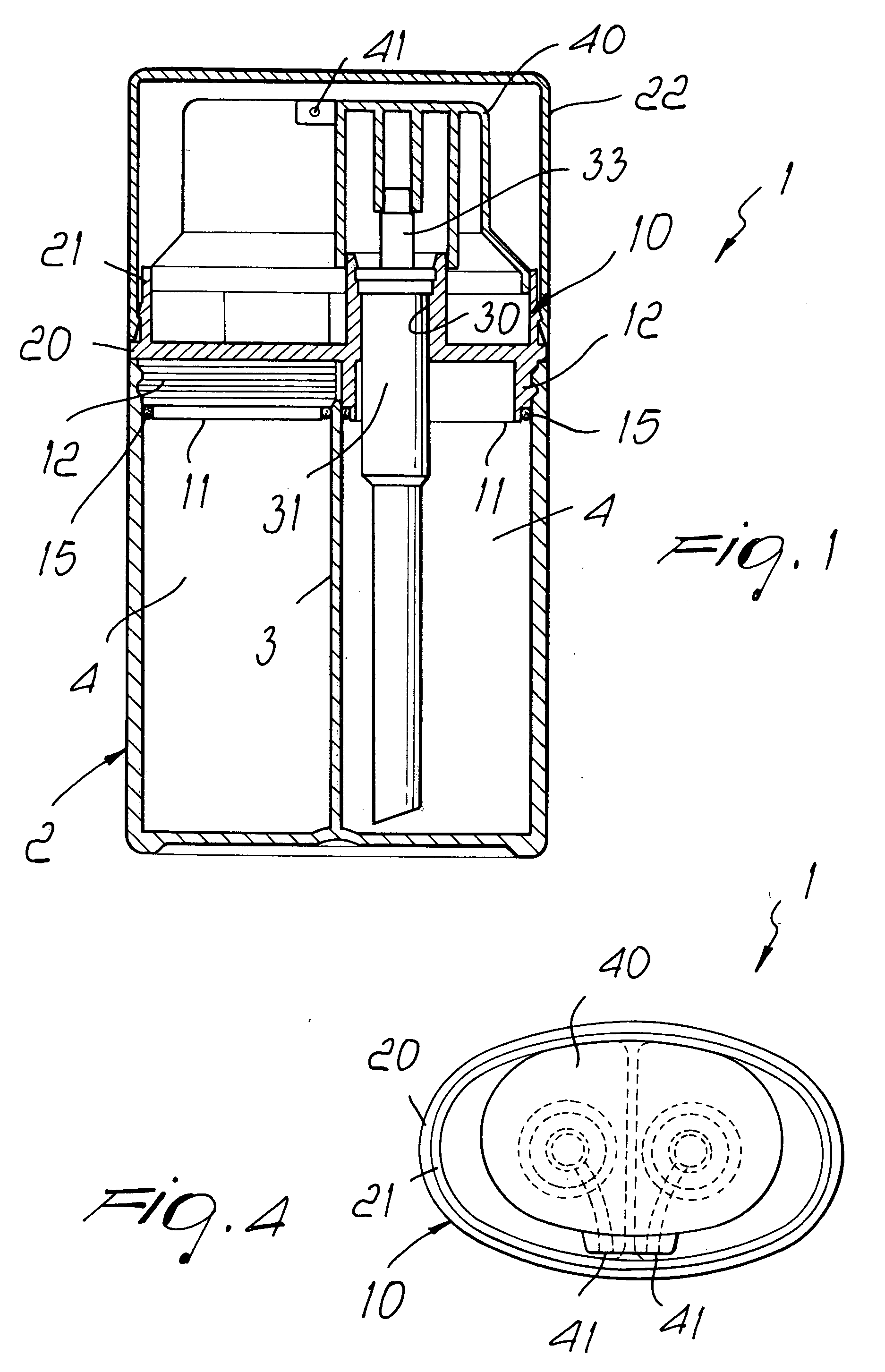 Container for dispensing separate products